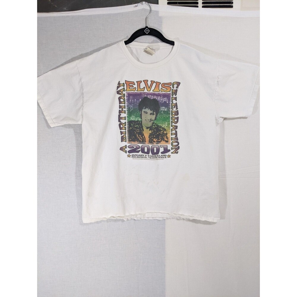 Y2K Elvis Presley Graceland Birthday Celebration Shirt 2001
